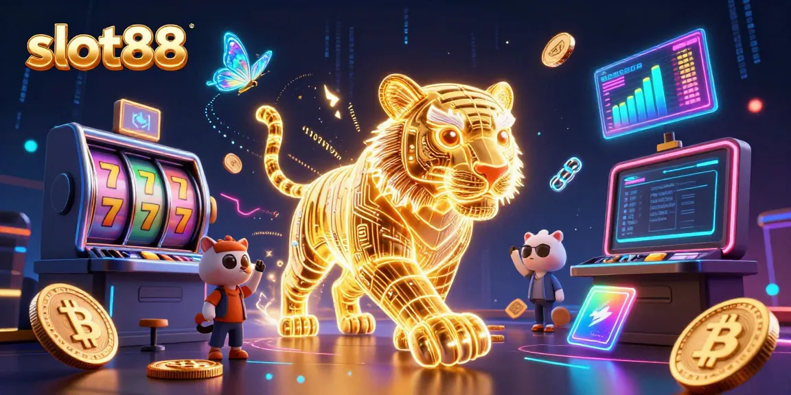 Experience thrilling slot88 energy in an ultra-detailed 3D casino landscape with vibrant neon visuals.